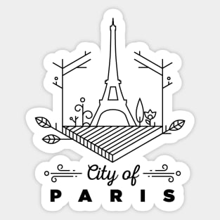 Paris City Monogram Sticker